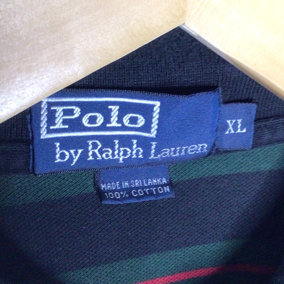 Vtg. Polo by Ralph Lauren Mens XL Striped Polo Shirt. BLUE LABEL - Picture 5 of 6
